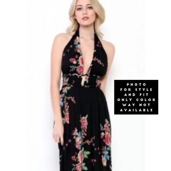 NWOT ILLA ILLA Floral Backless Maxi Dress - Picture 16 of 16